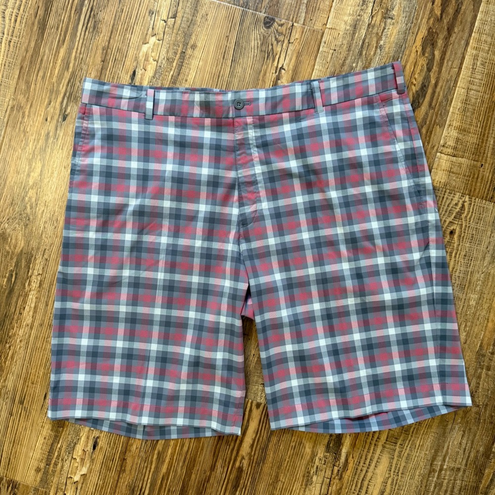 Nike Golf Shorts Mens 40 Grey Red Plaid Dri-FIT Performance Retro VTG  Novelty